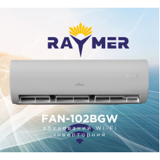 Настенный фанкойл Raymer FAN-102BGW 5.41 кВт, встроенный Wi-Fi